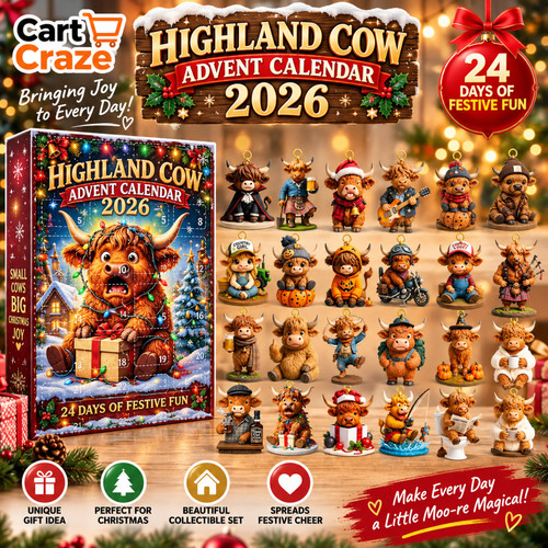 Highland cow christmas - highland,