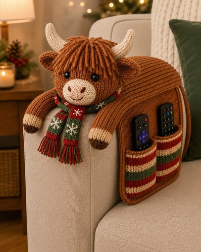 Christmas highland cow sofa - christmas,