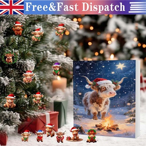 Highland cow christmas advent - cow,
