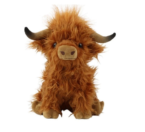 Clever brown highland cow - brown,