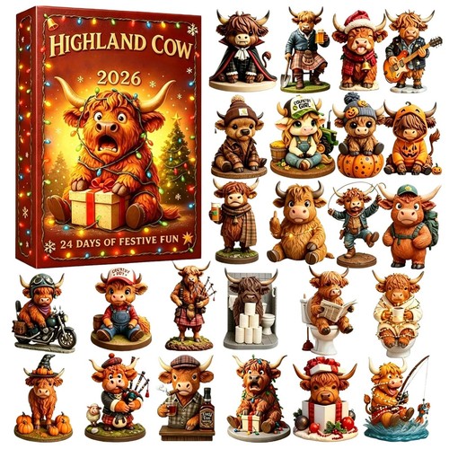 Highland cow christmas advent - cow,