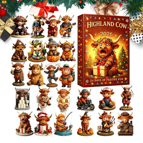 Highland cow christmas - highland,