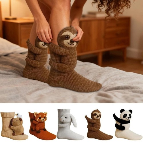 Cute animals socks - 3d,