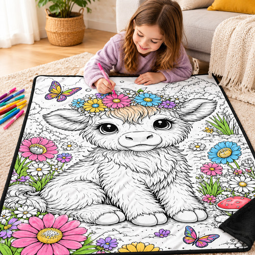 Diy highland cow colouring - diy,