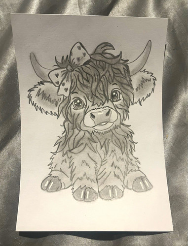 Cute highland cow pencil - cute,