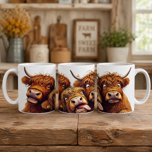 Highland cows coffee mug tea - coffee,